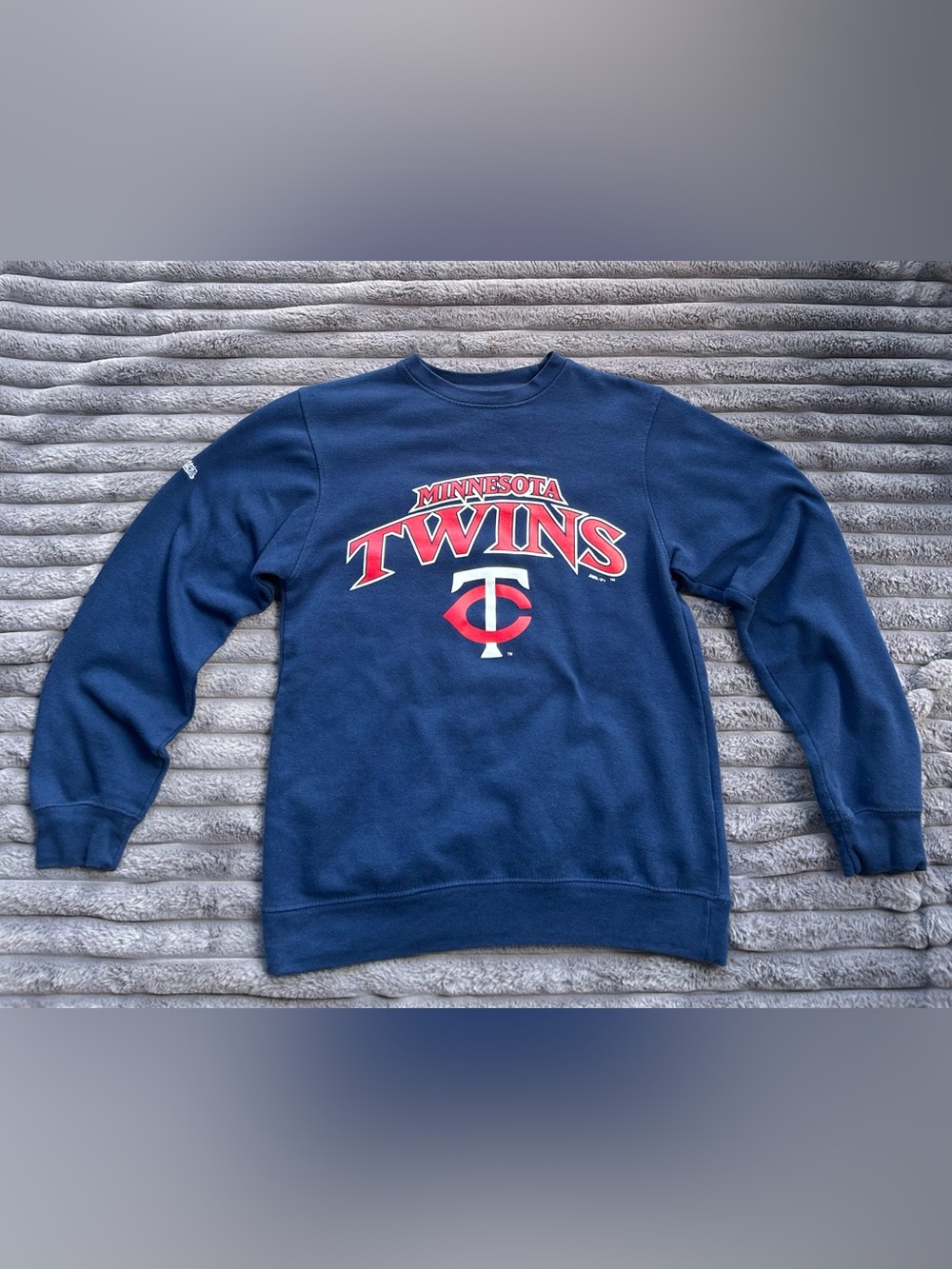 Stitches Minnesota Twins navy blue Pullover Crewneck Sweatshirt